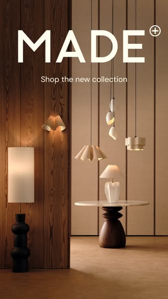 Made.com home lighting paid social creative